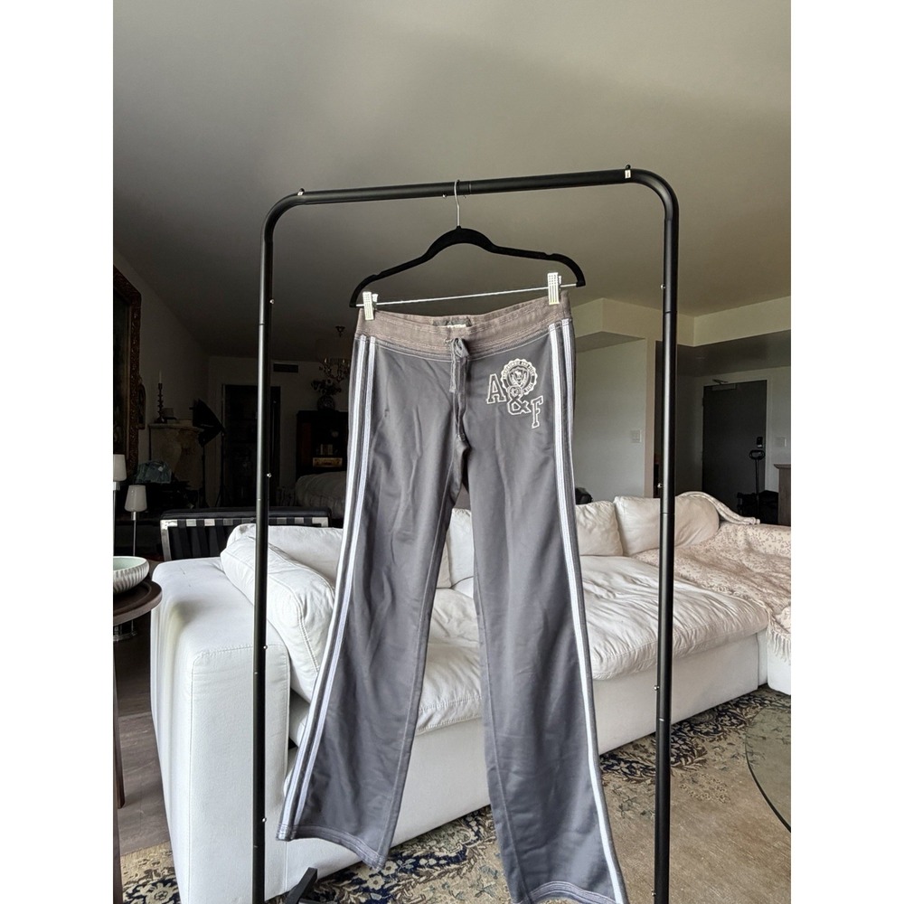 Abercrombie & Fitch low waisted Women's Gray Track Pants Drawstring Pockets S
